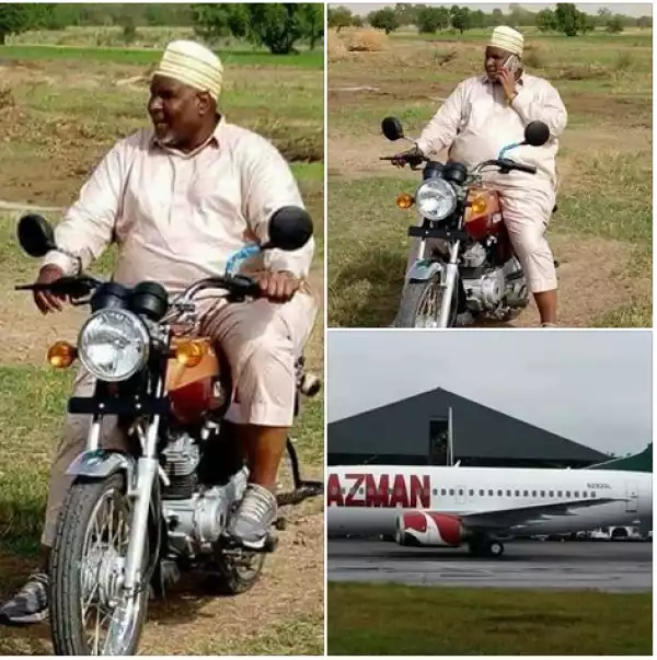 Airline Tycoon And Businessman Rides A Motorcycle To His Farm In Kano. Photos